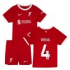 Original Trikotsatz Liverpool 2023-24 Virgil 4 Heimtrikot Für Kinder